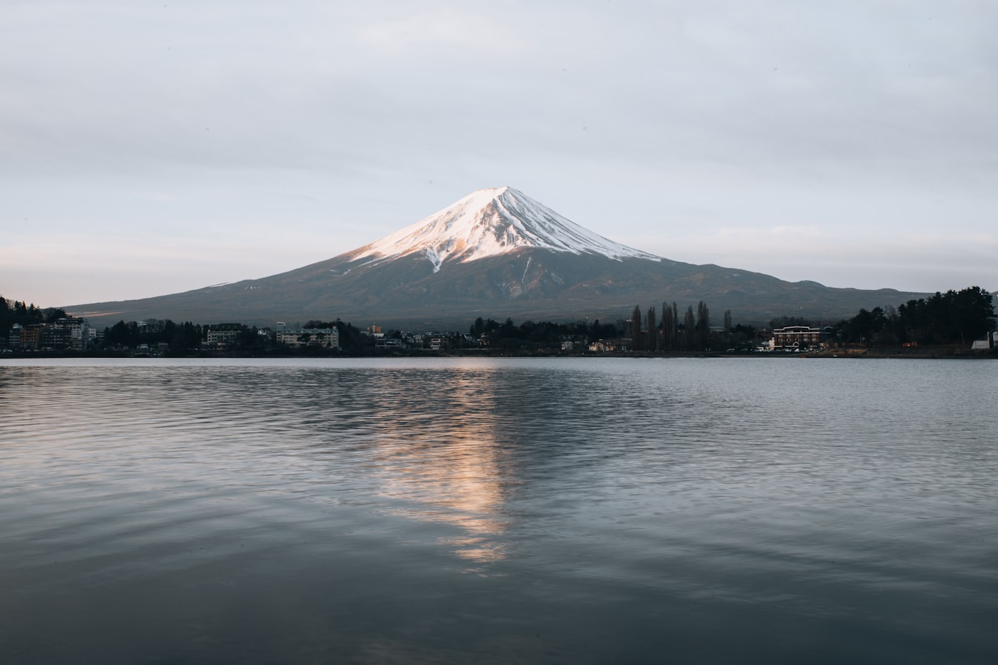Mount Fuji and the Hakone Shrine torii over Lake Ashi